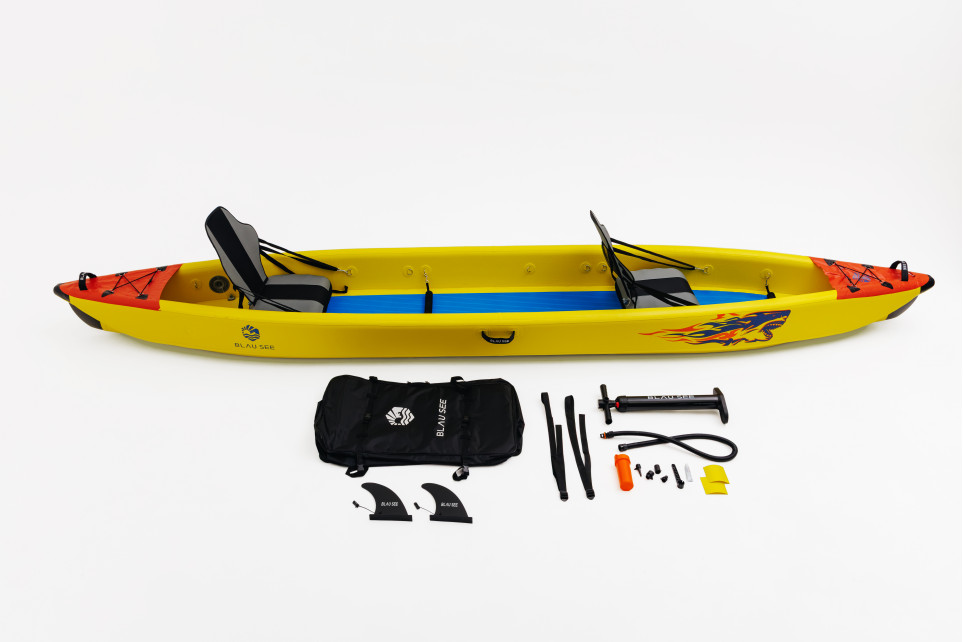 Надувной каяк двухместный Blau See Shark-2 Expedition